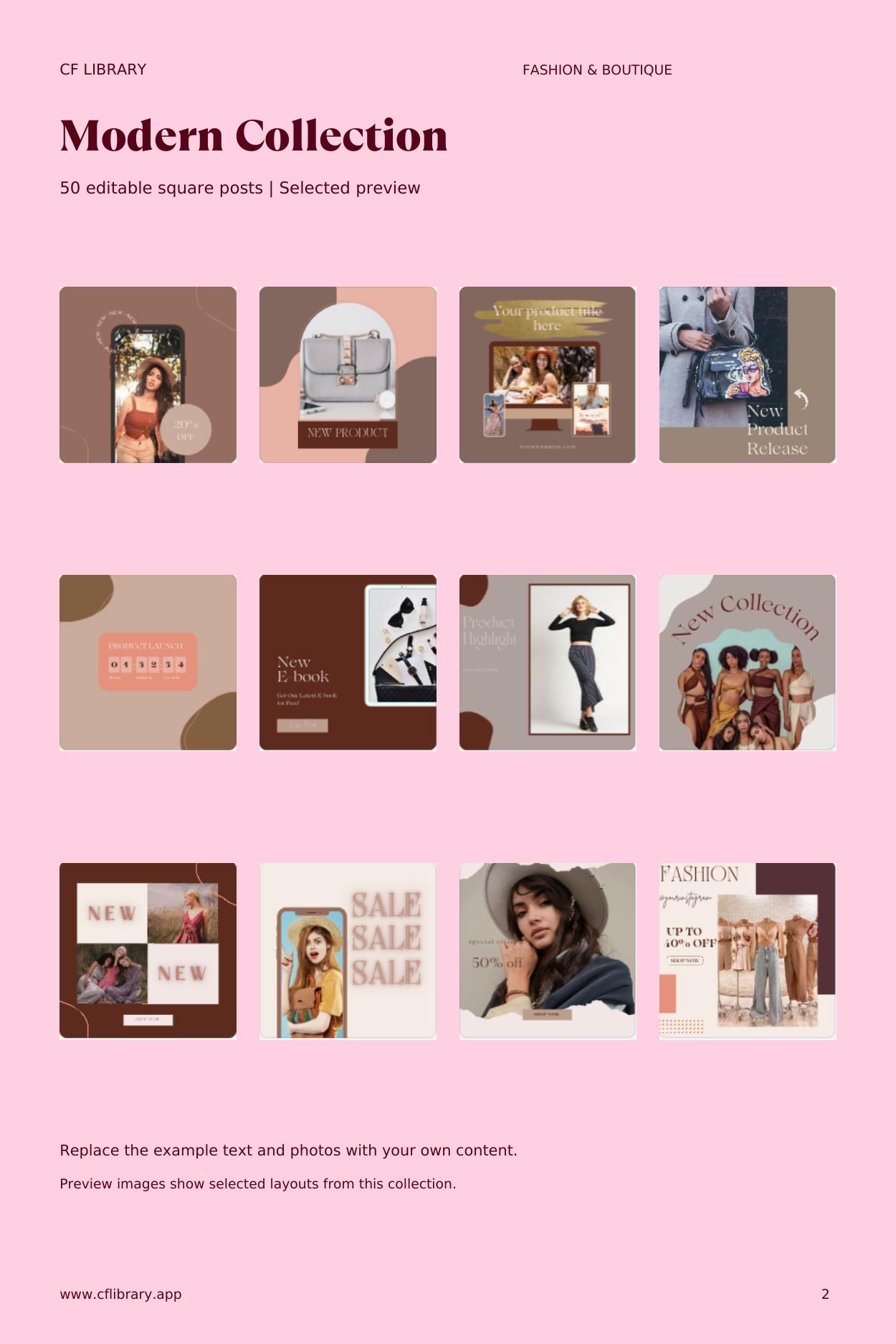 Preview 1 of Fashion & Boutique Instagram Templates