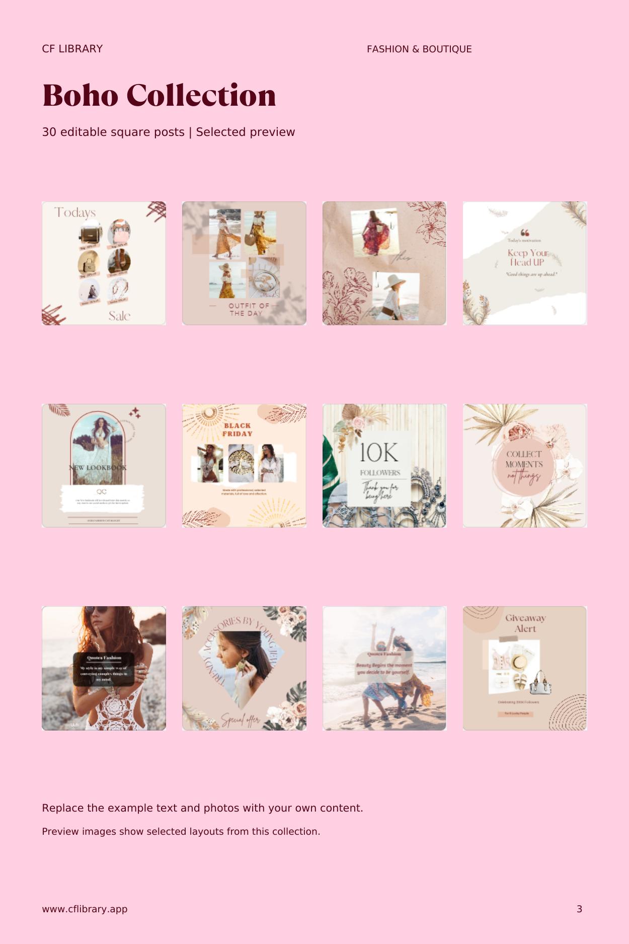 Preview 2 of Fashion & Boutique Instagram Templates